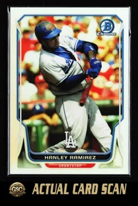2014 Bowman Chrome Hanley Ramirez #55 Refractor #/500 Los Angeles Dodgers - Picture 1 of 2