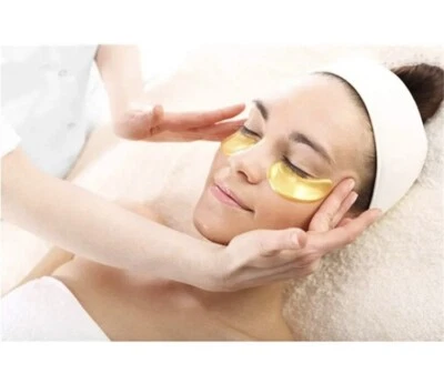 3 Pairs Collagen 24k Gold Under Eye Gel Mask - Anti Ageing Wrinkle Bag Remover - Image 1 of 4