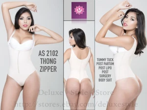 WOMEN'S THONG BODY SHAPER FAJA COLOMBIANA ADELGAZA POWERNET ANN SLIM 2102T - Picture 1 of 12