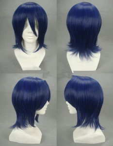 For cosplay Short Gurren Lagann-simon/BAKUMAN-Moritaka Mashiro Blue  wig - Picture 1 of 3