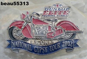 ⭐AMA 2002 LACONIA NATIONAL GYPSY TOUR DUNLOP GREAT FOR INDIAN HARLEY VEST PIN - Picture 1 of 1