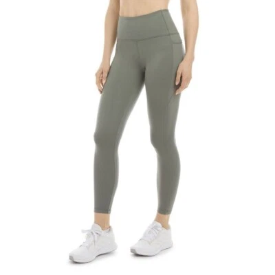 Danskin Mujer Tiro Alto Ajustado con Bolsillos, Verde Agave Talla S Foto 1 de 4