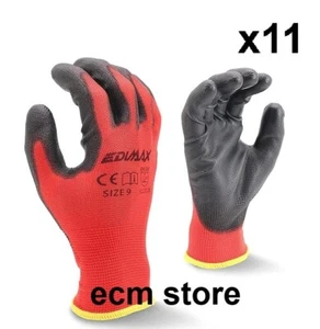 EDIMAX Lot de 11 paires Gant de chantier T9 Anti Coupure gants de travail /EBTT - Imagen 1 de 1