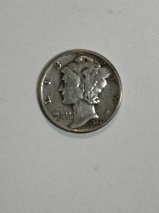 COLLECTABLE 1944 United States Mercury SILVER 10 Cent Coin - Picture 1 of 2