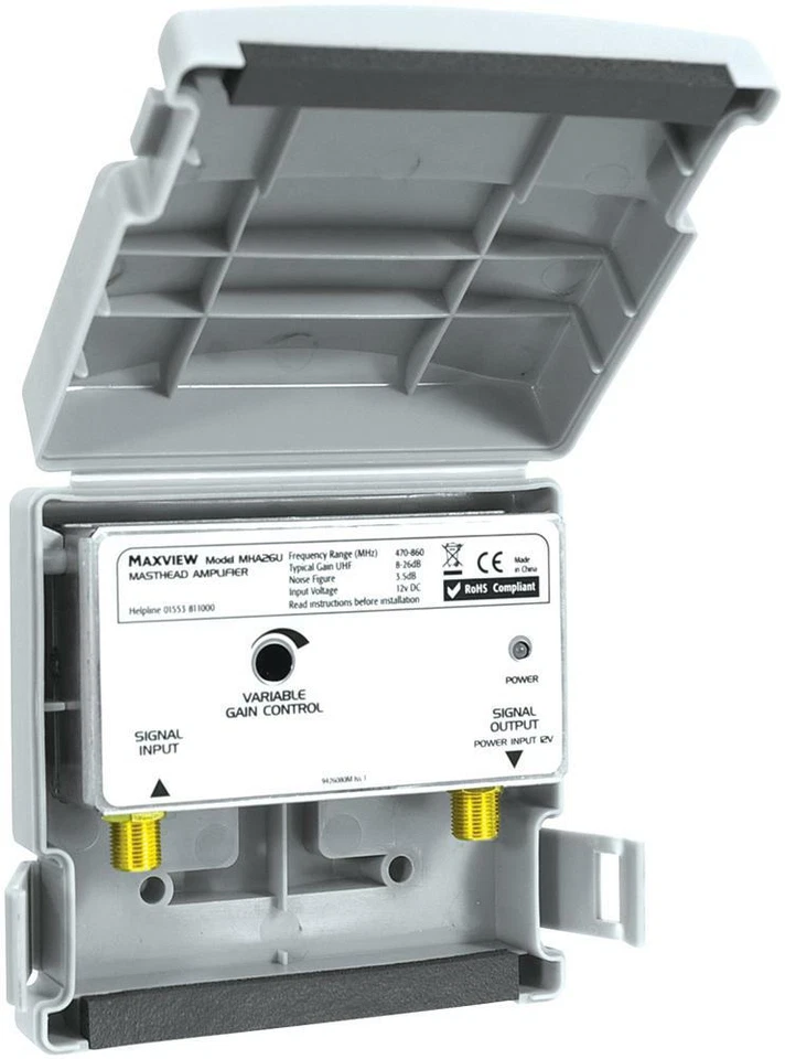 MHA26U 8 - 26dB Variable Gain Masthead Amplifier, 1 Input/1 Output  - Image 1 of 1