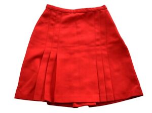 Vintage 60s 70s Red Mini Skirt Retro Boho Mod 6 - 8