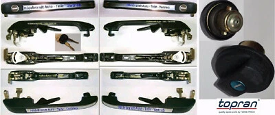 Türgriff Satz 4 Teilig mit Tankverschluss für AUDI 80 90 Typ 81 85 / B2 (78-86) - Bild 1 von 2