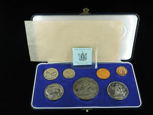 1970 New Zealand Standard Six Specimen Coins Royal Visit Queen Elizabeth II - Picture 1 of 12