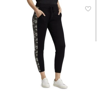 NWT Monrow Womens Camo Stripe Sweatpants Size Medium  Cotton/Cashmere Drawstring - Image 1 of 4