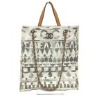 Chanel Cc Cc Mark Icon Shopping Tote 2Way Bag Shoulder Bag Canvas/Leather Beige