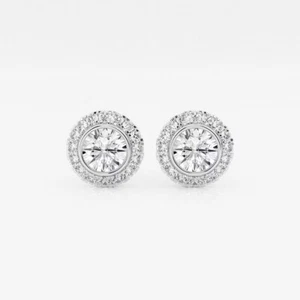 1,25 TCW IGI zertifizierte Diamant Ohrstecker rund Lab Grown 14k Gold - Bild 1 von 2