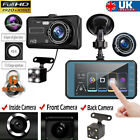 Car Dash Camera HD 1080P Recorder LCD Dual Lens DVR Front And Rear Reverse Cam
