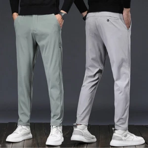 Pantalones Informales Pantalones Negocios Pantalones Largos Hombres Golf Alta Calidad Elasticidad Invierno - Imagen 1 de 29