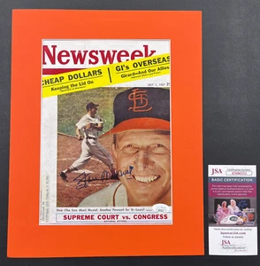 Stan Musial Signed '57 Newsweek Cover JSA Certified MLB St. Louis Cardinals HOF! - Picture 1 of 6