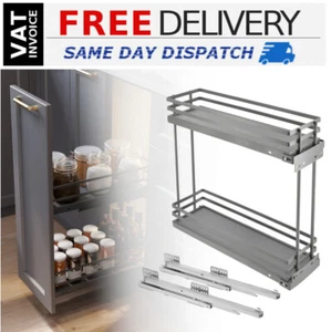 Soft Close Pull Out Wire Baskets Kitchen Storage for unit 150 200mm Anthracite - Picture 1 of 37