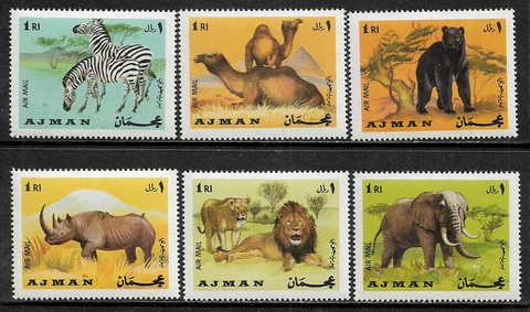 Ajman Michel's #412-7 MNH Set - Wild Animals Cover