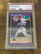 1989 Donruss Gary Sheffield Rookie Baseball Card #31 PSA 8 NM-MT Brewers HOF