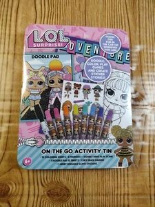 L.O.L. SURPRISE! On The Go Activity Tin; Doodle, Color, Sticker, Markers, Travel - Picture 1 of 11