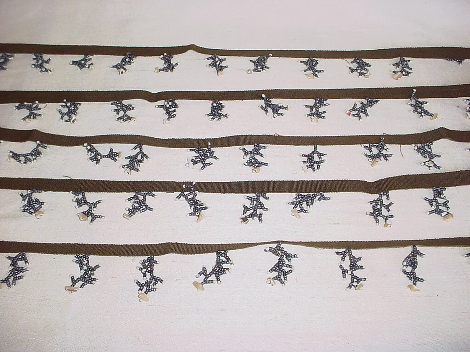 27-3/8Y Kravet Couture Coral Bead Espresso Cuentas Borla Flecos Borla Borla Borde Foto 1 de 3