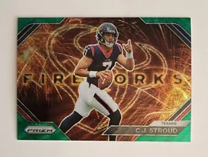 C.J. Stroud/QB Texans RC | 2023 Green Wave Prizm Feuerwerk Einsatz Rookie Karte - Bild 1 von 7