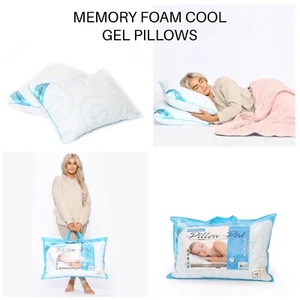Orthopaedic Cooling Pillow Memory Foam Gel Pillow Neck Back Support Medium Firm - Picture 1 of 13