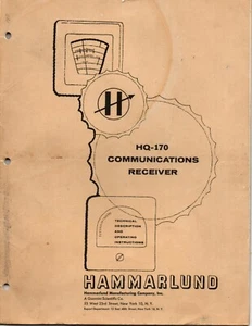 HAMMARLUND HQ-170 ORYGINALNY ODBIORNIK RĘCZNY + ROZKŁADANY SCHEMAT - Zdjęcie 1 z 2