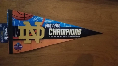 2018 Final Four 12x30 Premium Pennant Womens Champions Notre Dame Fighting Irish Cover