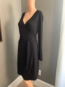 Abito donna The Limited nero avvolgente taglia XS elasticizzato cravatta vita nuovo senza etichette - Foto 1 di 5