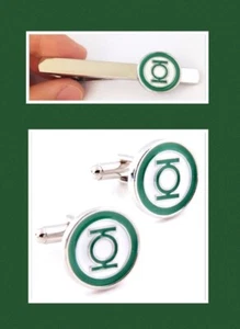 Green Lantern, Tie Clip, Cufflink or set, DC, Justice League - Picture 1 of 3