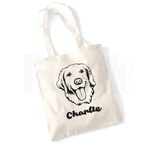 Personalisierte Canvas-Einkaufstasche "Labrador Retriever" (schwarzweiß) - GESCHENK FÜR HAUSTIER HUNDEBESITZER - Bild 1 von 1