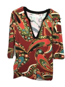 Athleta  Floral Paisley Print Tunic Top Size M - Picture 1 of 9