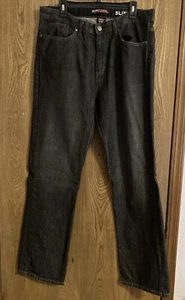 Tony Hawk Mens 36x34 Slim Fit Black Washed Denim Jeans Skater RN 115443 - Picture 1 of 5