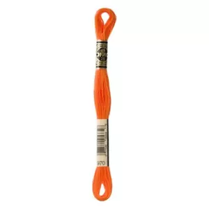 DMC 6-Strand Embroidery Cotton Floss 8.7yd - Neon Orange (Light Pumpkin), DMC970 - Picture 1 of 2