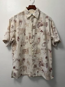 Vintage Iceberg History Winnie Puuh Hemd mit großen Knöpfen Allover-Grafik Italien - Bild 1 von 10