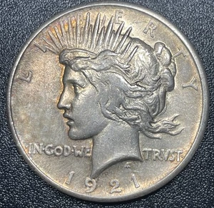1921 High Relief Peace Silber Dollar 1 $ vz Details Stichtag - Bild 1 von 2