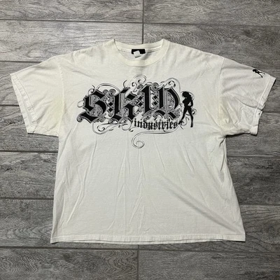 Camiseta De Colección Y2K Skin Industries Talla XL Grunge Emo Mall Gótico Gráfico Negro/Blanco Foto 1 de 4
