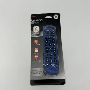 GE Universal Remote Control Pro 4 Device Soft Finish Roku Samsung TV Blue New - Picture 1 of 9