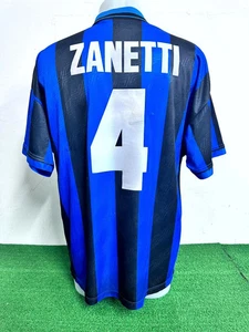 MAGLIA INTER ZANETTI MATCH WORN INDOSSATA SHIRT JERSEY CAMISETA COA 1995/1996 - Imagen 1 de 11