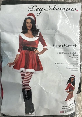LEG AVENUE Santa Sweetie NAVIDAD VACACIONES Fiesta DISFRAZ Vestido Muy Lindo Foto 1 de 4