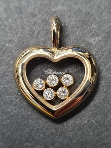 Chopard Happy Diamonds Icons Heart, 750/- Gold, 5 Brillanten, 79/4612-20 - Bild 1 von 6
