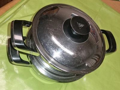 AMC  Topf  Deckel  + Siebeinsatz 2,3 L  20cm Durchmesser 1,2 Bar - Bild 1 von 4