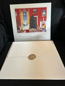 GREAT!! Bill Clinton Executive Whitehouse Christmas Card 1994 w /Seal Envelope - Picture 1 of 5