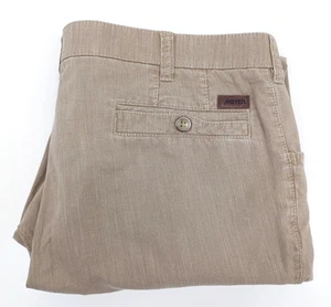 Meyer Jeans Uomo W38 L28 Diego Beige Dritto Cotone Elasticizzato Zip Fly Pantaloni - Foto 1 di 24