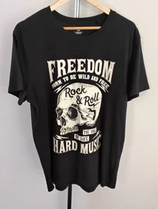 Womens T Shirt Size L 100% Cotton "Born To Be Wild & Free". Post Incl AUS - Picture 1 of 7