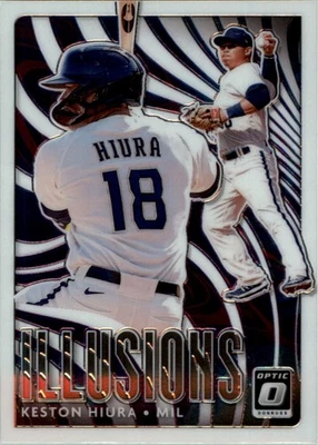 2020 Donruss Optic Illusions #15 Keston Hiura - BB - Image 1 of 2