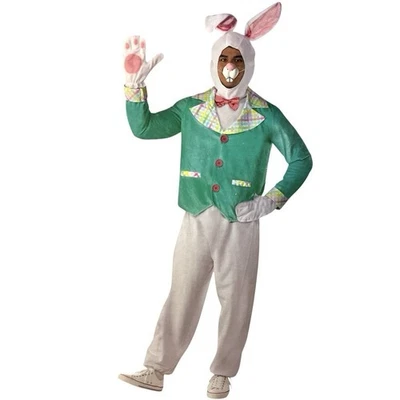 复活节兔子成人服装 6 件耳朵领结夹克手套裤子鼻子 — 第 1/4 张图片