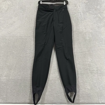 Pantalones de nieve vintage hechos en EE. UU. para mujer 8 Reg cortavientos pantalones de esquí negros activos Foto 1 de 4