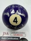 WILLIE MOSCONI SIGNED "FATS CAN'T SHINE MY SHOES" INSCRIPTION #4 POOL BALL  ~JSA