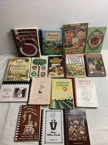 Spiral Hometown Cookbooks Lot Of 16  Intake Church Community Regional Recipes - Picture 1 of 17