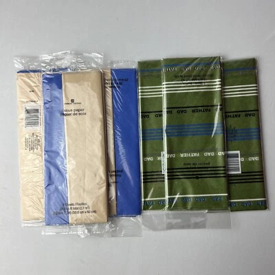 Papel tecido dia dos pais futebol azul 6 pacotes 48 folhas presente festa total  - Imagem 1 de 4